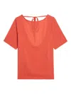 Zadig & Voltaire Womens Sienna Ella Relaxed-fit Open-back Cotton-blend T-shirt