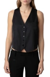 ZADIG & VOLTAIRE ZADIG & VOLTAIRE EMAUX SLEEVELESS SATIN TOP