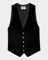 Zadig & Voltaire Emaux Velvet Vest In Noir