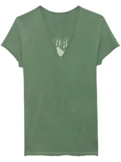 Zadig & Voltaire Fallen Angel T-shirt In Green