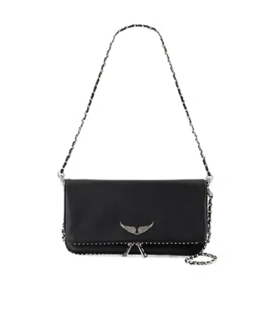 Zadig & Voltaire Flip Shoulder Bag In Black