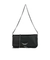 Zadig & Voltaire Rock Swing Your Wings Clutch Bag In Black