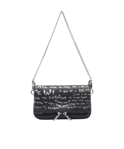 Zadig & Voltaire Flip Shoulder Bag In Black