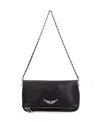 Zadig & Voltaire Foldover Zipped Clutch In White