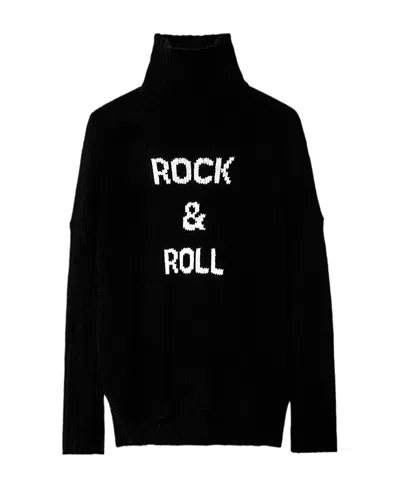 ZADIG & VOLTAIRE FUNNEL-NECK INTARSIA-KNIT JUMPER