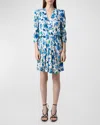 Zadig & Voltaire Ruz Midikleid Mit Blumen-print In Ecru