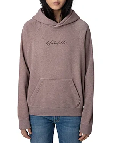 Zadig & Voltaire Georgy Unlimited Love Photo Graphic Hoodie In Purple