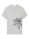 Zadig & Voltaire T-shirt Aus Bio-baumwolle Mit Grafischem Print In Grau