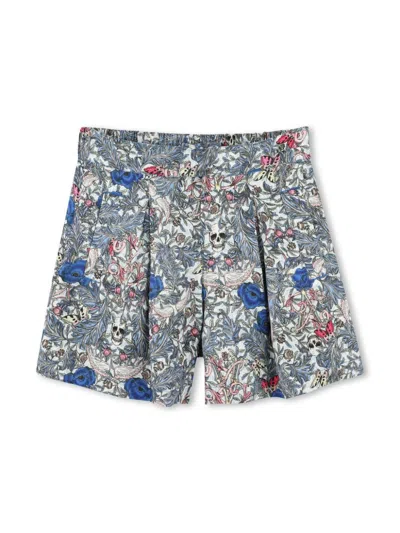 Zadig & Voltaire Kids' Graphic-print Shorts In Blue