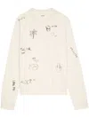 Zadig & Voltaire Uppy Graffiti Print Sweatshirt In Neutrals