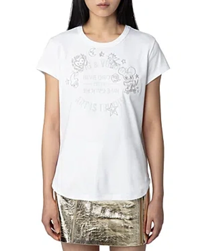 Zadig & Voltaire Graphic Tee In Blanc