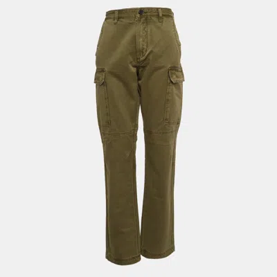 Pre-owned Zadig & Voltaire Green Faded Cotton Cargo Trousers L
