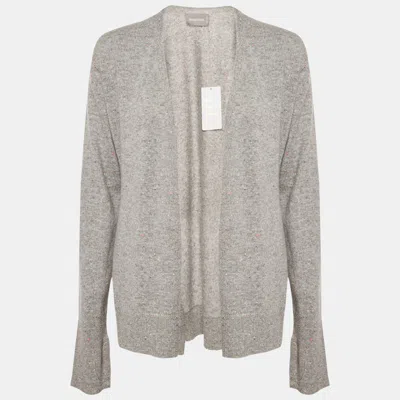 Pre-owned Zadig & Voltaire Grey Textured Cashmere Daphnee Cardigan L