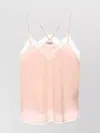 Zadig & Voltaire Heart Lace Trim V-neck Top