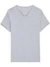 Zadig & Voltaire Henley-neck T-shirt In Grey