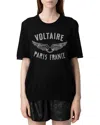Zadig & Voltaire Ida Cp Wings Strass Cashmere Sweater In Noir