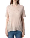 Zadig & Voltaire Ida Cashmere Tee In Sweet