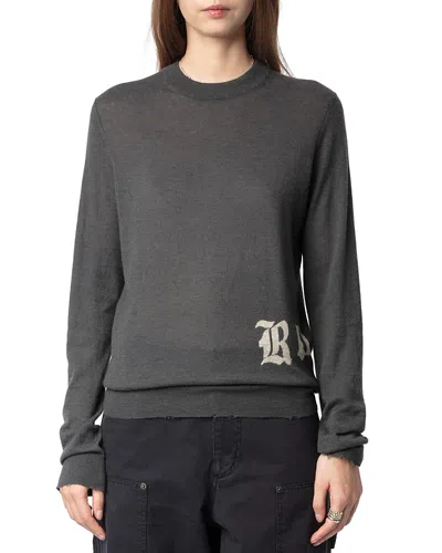 Zadig & Voltaire Ivy Cashmere Sweater In Anthracite
