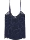 Zadig & Voltaire Cyoko Jacquard Chain Camisole In Blue
