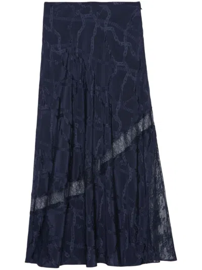 Zadig & Voltaire Jayla Midi Skirt In Blue