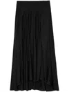 Zadig & Voltaire Womens Noir Jeanne Jacquard-print High-rise Silk Midi Skirt In Black