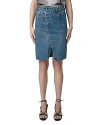Zadig & Voltaire Jinko Asymmetric Denim Skirt In Light Blue
