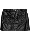 Zadig & Voltaire Joana Leather Mini Skirt In Black