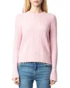 Zadig & Voltaire Jonasson Cashmere Sweater In Boudoir
