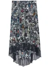 Zadig & Voltaire Zadig  Voltaire Butterflies Printed Midi Skirt In Black