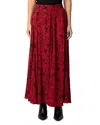 Zadig & Voltaire Joyo Soft Skirt In Crimson