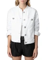 Zadig & Voltaire Kaely Raw Edge Denim Jacket In Judo