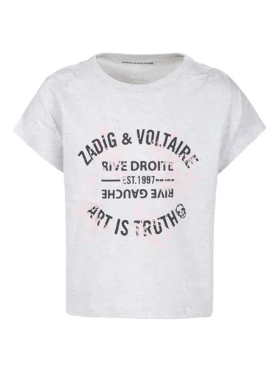 Zadig & Voltaire Kids' Kita Insignia T-shirt In White