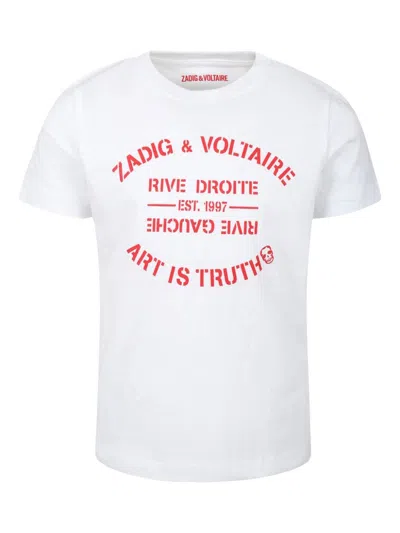 Zadig & Voltaire Kids' Logo-print T-shirt In White