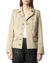 Zadig & Voltaire Klimi Washed Cotton Parka In Latte