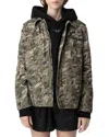 Zadig & Voltaire Krisa Camo Jacket In Grass