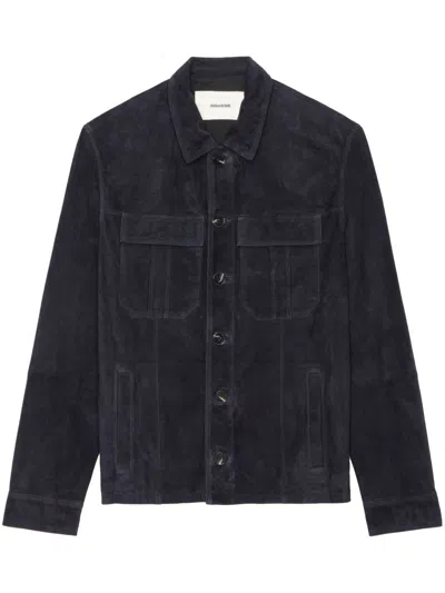 Zadig & Voltaire Kuba Suede Jacket In Encre