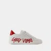 Zadig & Voltaire La Flash Good Vibes Sneakers - Leather - White In White