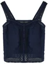 Zadig & Voltaire Lace-trimmed Tank Top In Blue