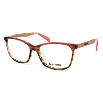 Zadig & Voltaire Ladies' Spectacle Frame  Vzv126-0acn  54 Mm Gbby2 In Red