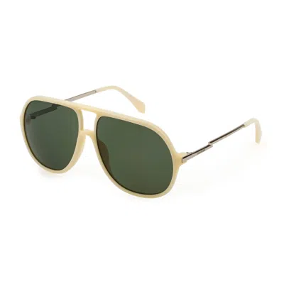 Zadig & Voltaire White Acetate Sunglasses In Green