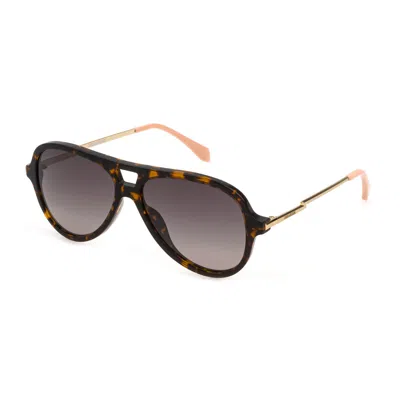 Zadig & Voltaire Brown Acetate Sunglasses In Multi