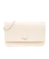 Zadig & Voltaire Large Rock Eternal Clutch Bag In White