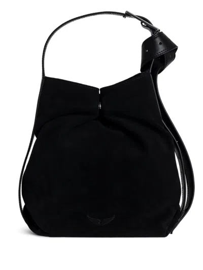 Zadig & Voltaire Le Cecilia Suede Tote Bag In Noir