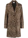 Zadig & Voltaire Leopard-print Calf Hair Coat In Neutrals