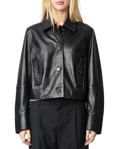 ZADIG & VOLTAIRE LISTON SMOOTH LEATHER JACKET