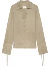 Zadig & Voltaire Womens Lace-up Long-sleeved Knitted Jumper Gold In Gold