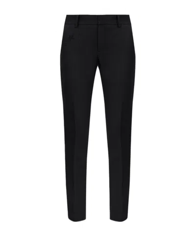Zadig & Voltaire Logo Embellished Mid-rise Skinny Trousers In Black
