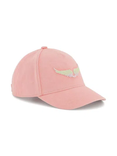 Zadig & Voltaire Kids' Logo-embroidered Cap In ピンク