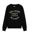 Zadig & Voltaire Logo-embroidered Organic-cotton Sweatshirt In Nude