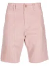 Zadig & Voltaire Logo-patch Cotton Bermuda Shorts In Rosa